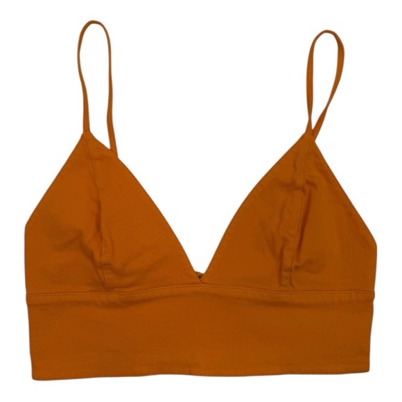 Alice + Olivia Orange Denim Crop Top NWOT - Picture 2 of 8